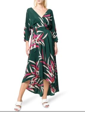 Diane von Furstenberg Eloise Asymmetric Hem Silk Wrap Dress